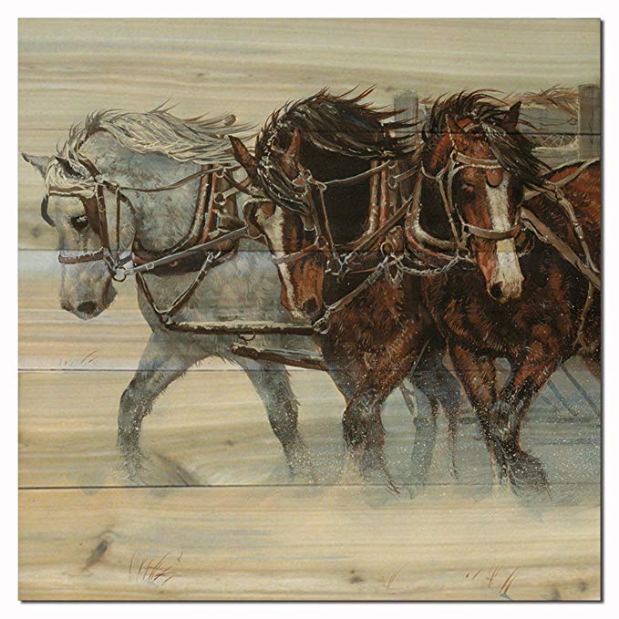 WGI Gallery WA-WWH-1212 Winter Wind Horses Wall Art