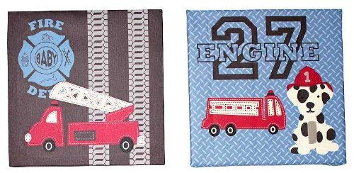 Engine 27 Canvas Wall Dcor - Set of 2