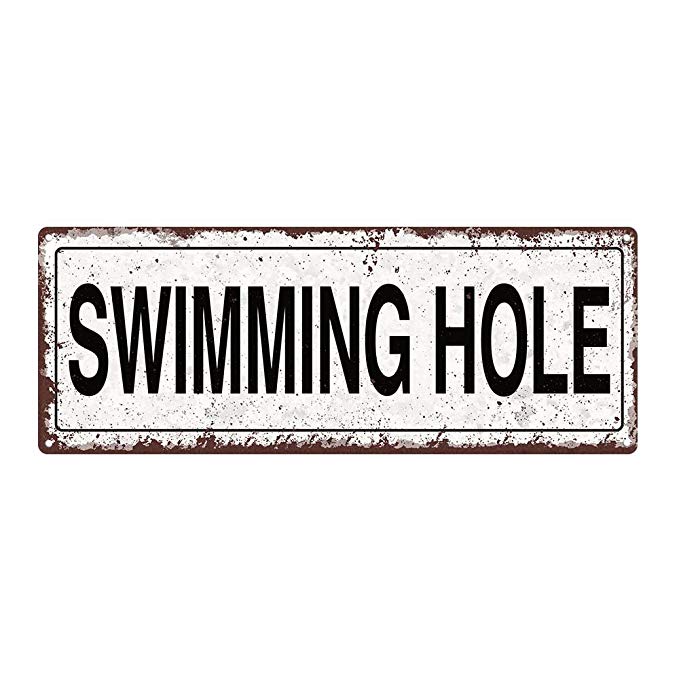 Swimming Hole Metal Sign, Southern, Country, Pool