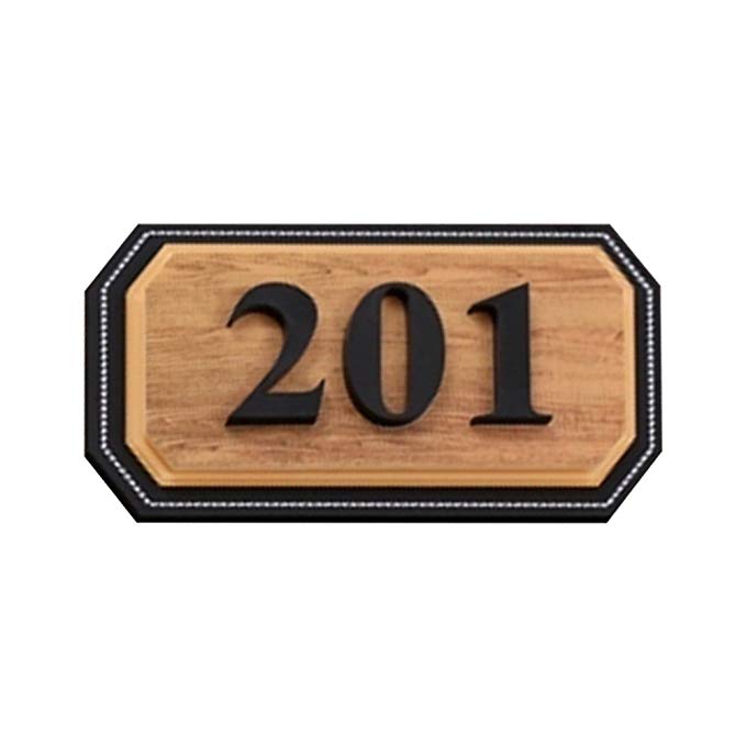 Aspire Customized House Address Plaques, Acrylic Hotel House Office Apartment Digital Signs, Mailbox Number Sign-woodgrain-4