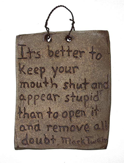 Aunt Chris' Pottery - Handmade Rustic Clay Plaque or Quote - With Unique Sayings - 