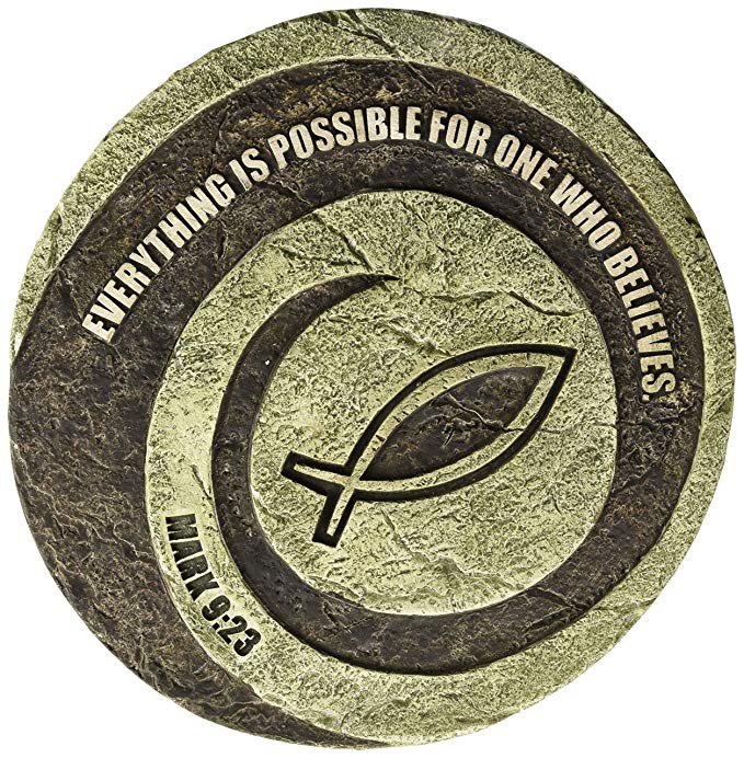 Garden Stepping Stone Plaque - Fish/Everything is Possible